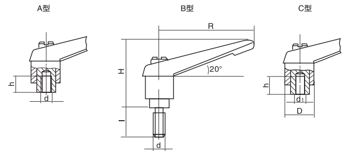 HY8310.12-2可調位緊定手柄結構圖